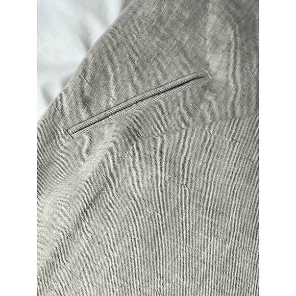 Gunex Skirt Linen Size 8 Hidden Zip Pleated Pocket Beige - Picture 4 of 8